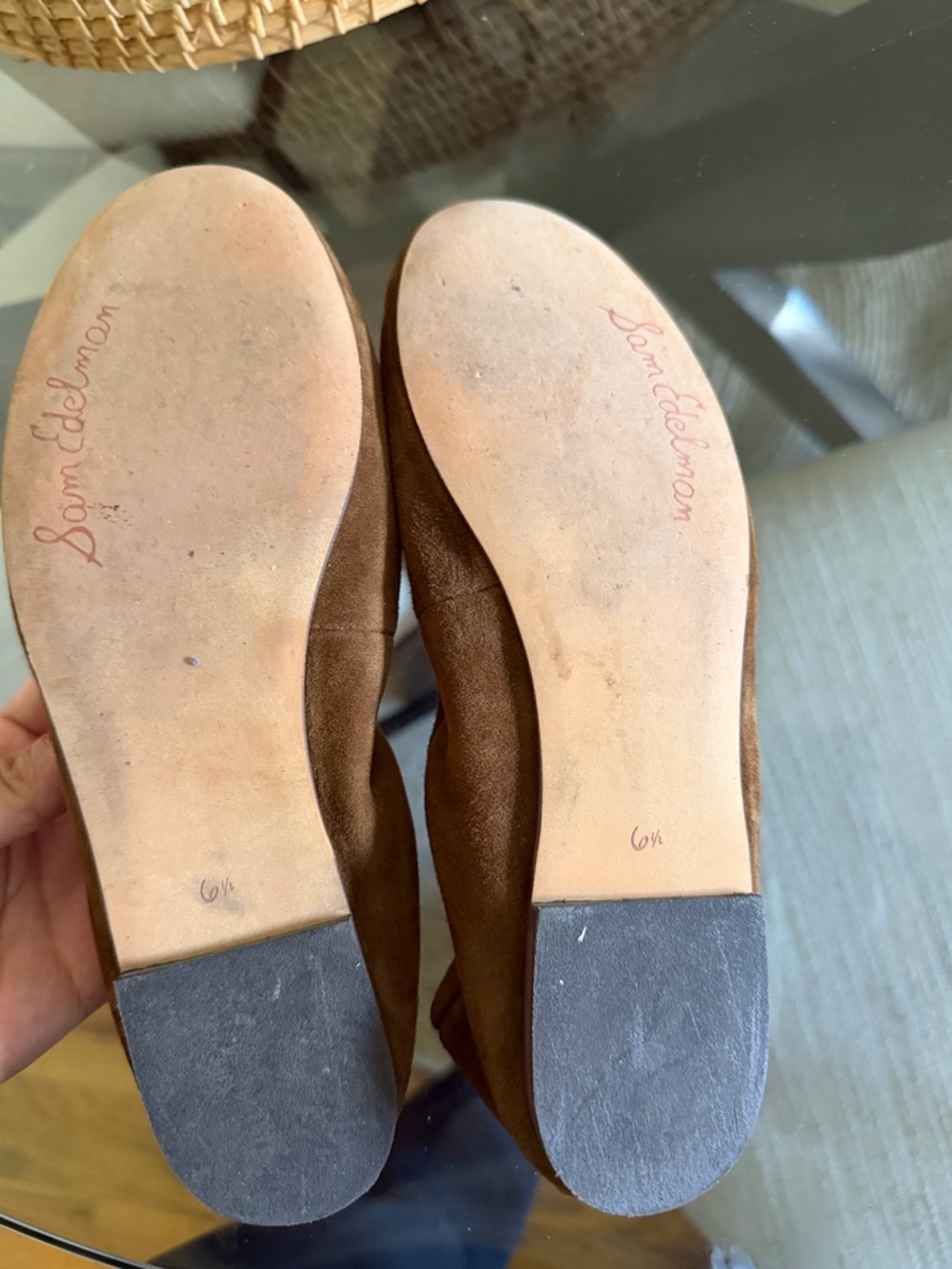 Sam Edelman Brown suede Leather Ballet Flats - Picture 2 of 2